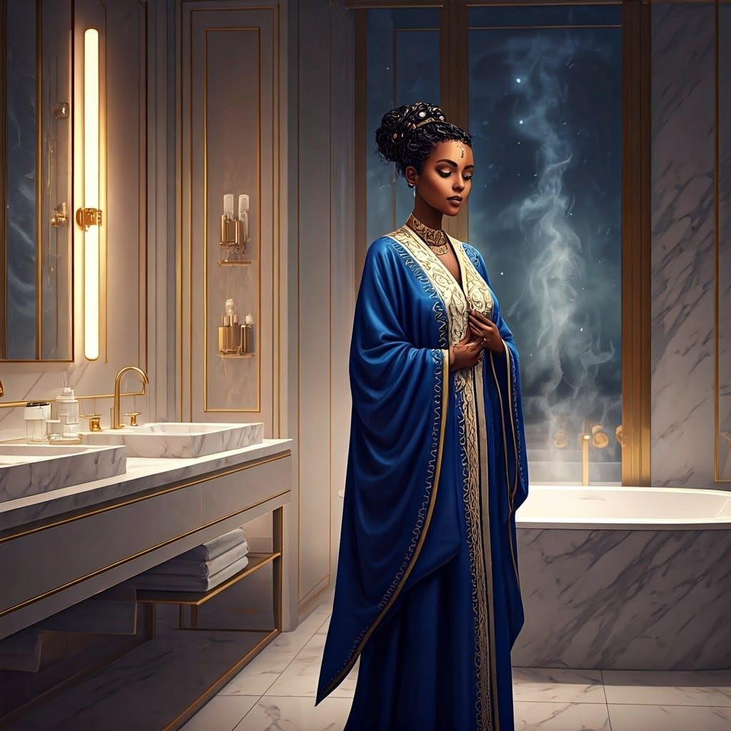 Scandinavian Somali Bathroom with Elegant Accents