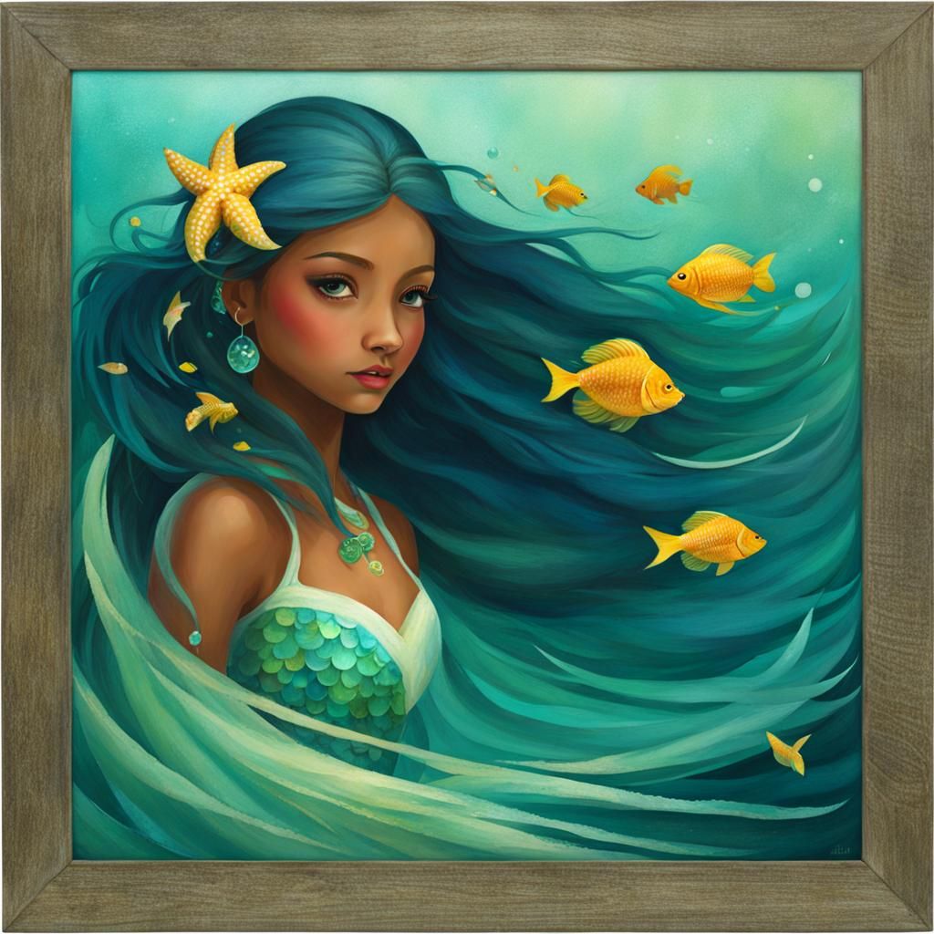 AI-Generated Mermaid Girl