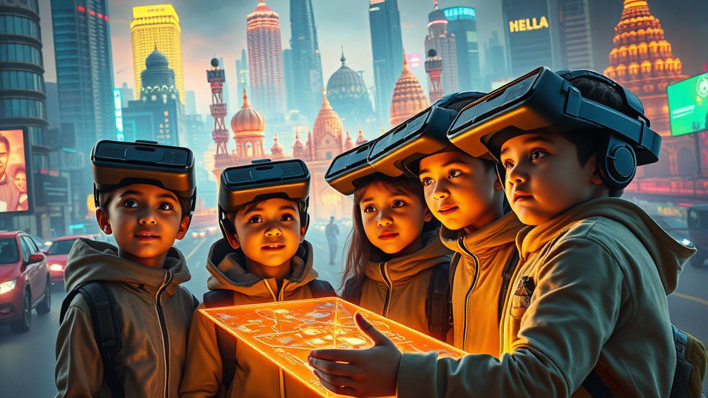 Futuristic City Kids Explore History with VR