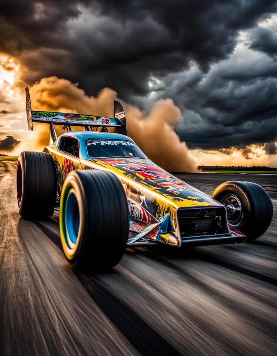 Apocalyptic Jet Dragster Race with Origami Paper Folds