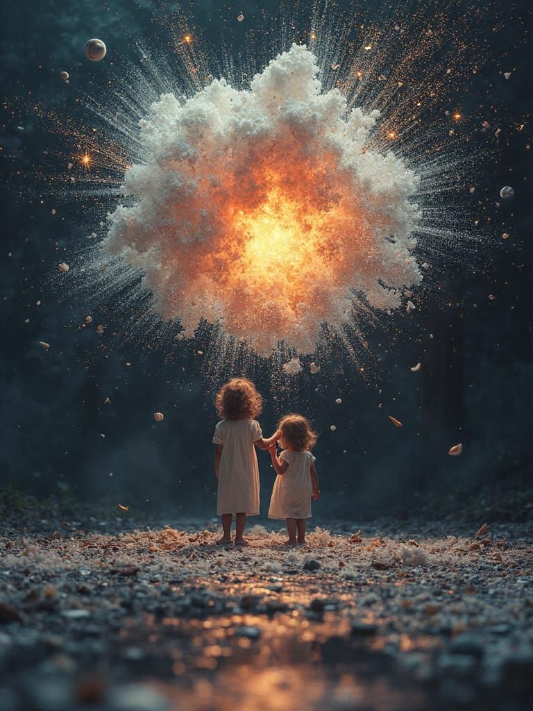 Inside-Out Photoillustration Debris of Human Curiosity