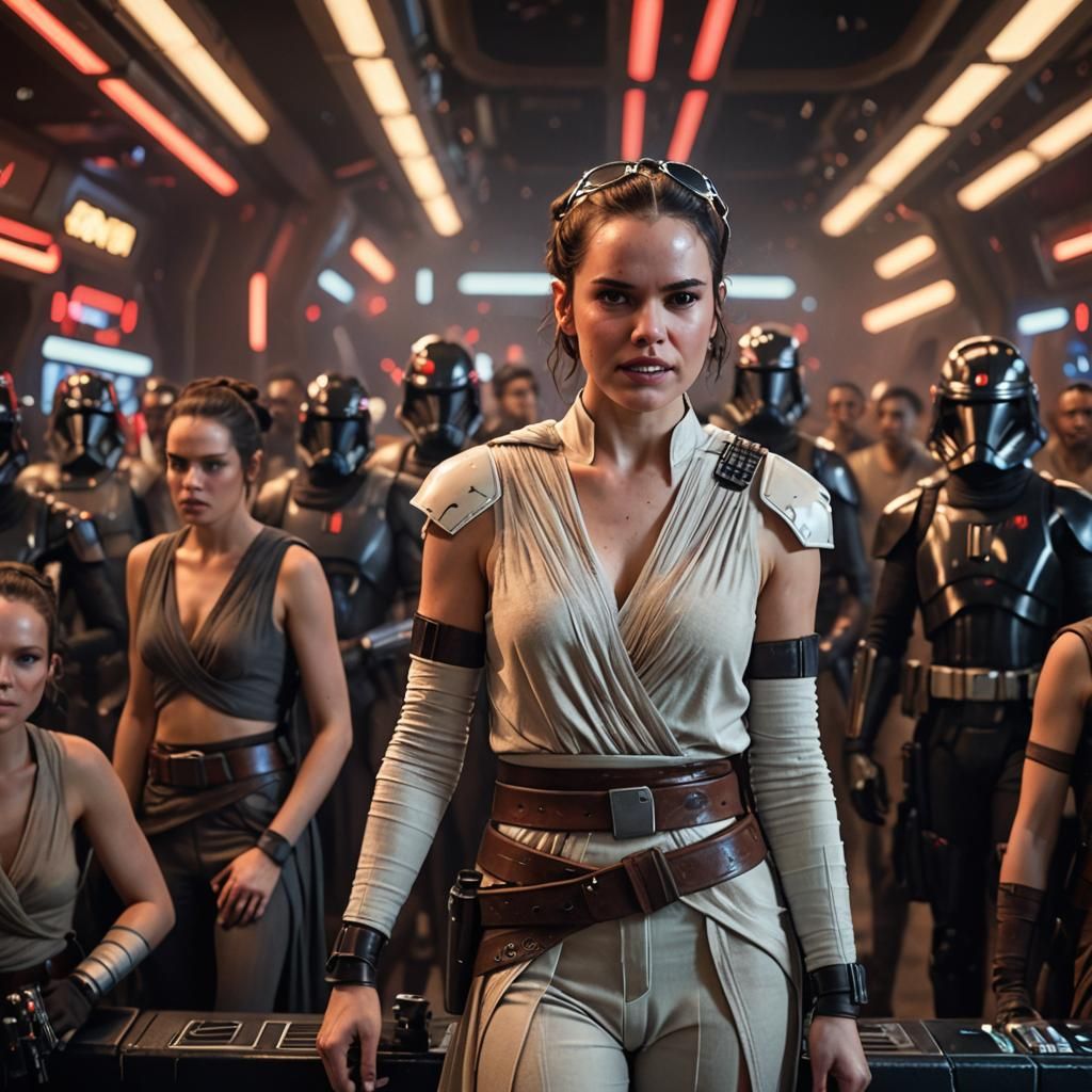 Rey Skywalker at a Star Wars Nightclub