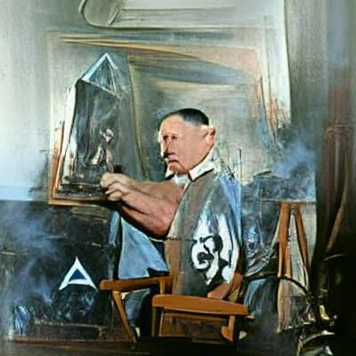 Abstract Portrait in Cubist Art Style