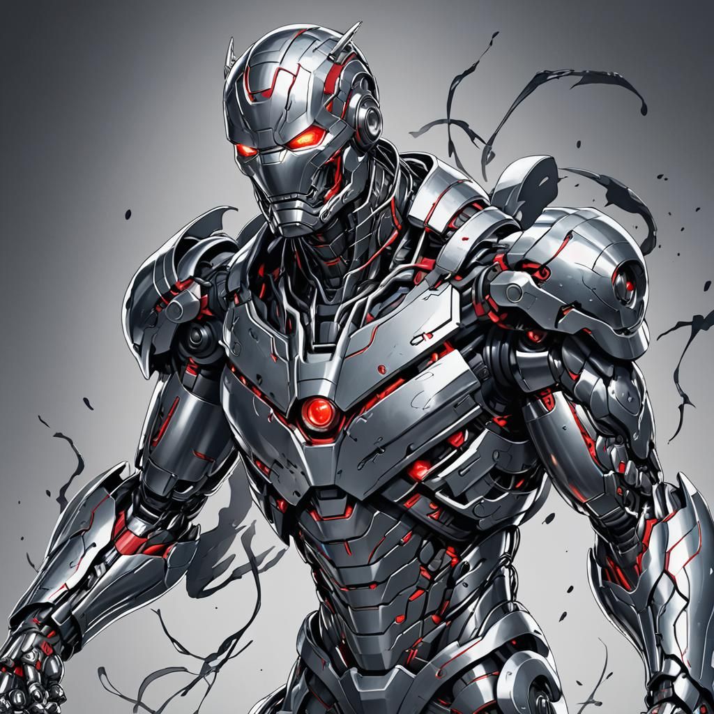 Ultron in Anime Key Visual Style
