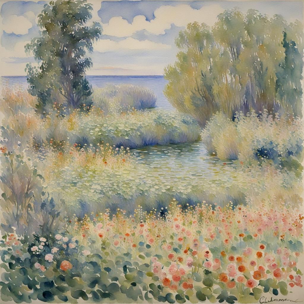 Queen Pomare in Monet-Style Watercolor