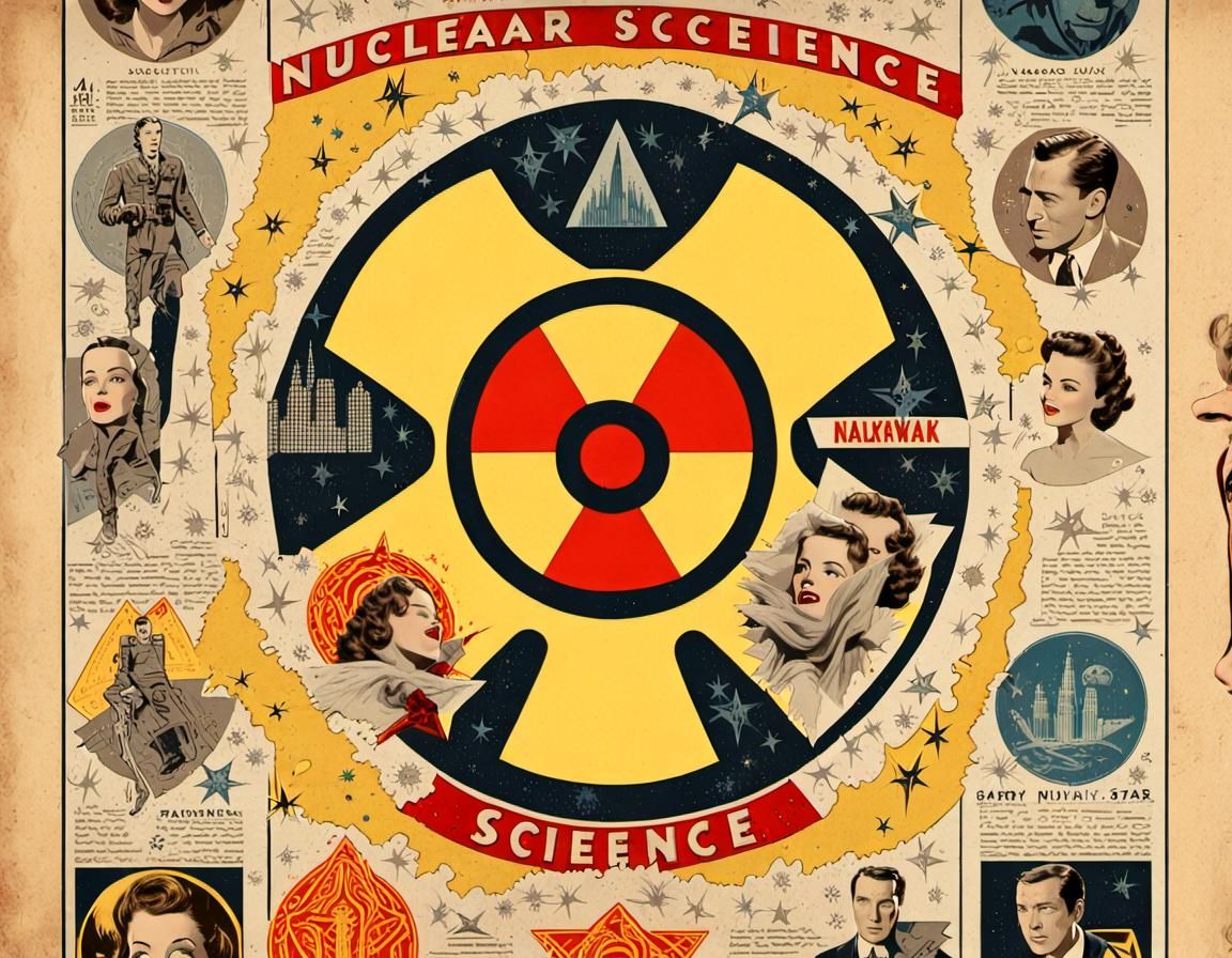 Vintage Movie Poster: Nuclear Science in Primary Colors