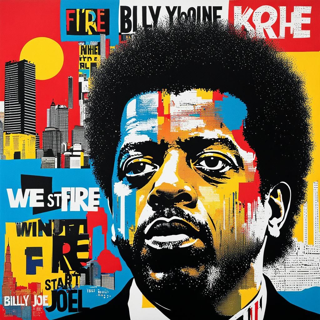 Chaotic Historical Collage Inspired by Urban Street Art