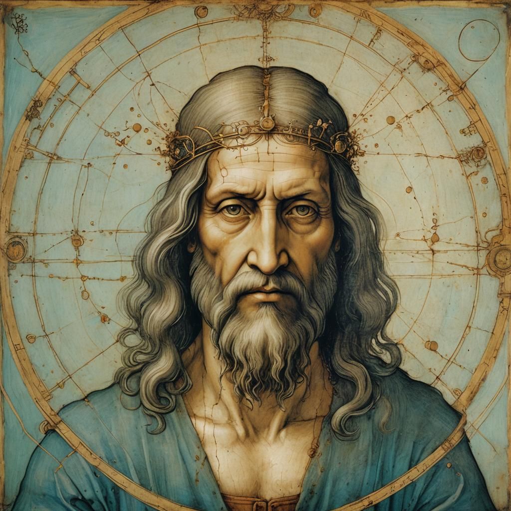 Water Being Created in Cosmic Factory, Renaissance Style