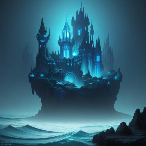 Enchanted Underwater Kingdom: Winking Shark at Night