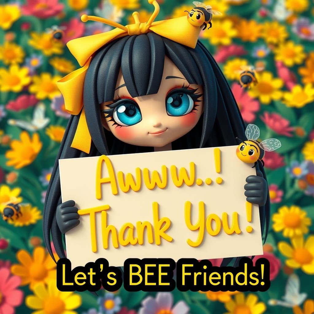 Vibrant Origami-Inspired Bumblebee with Expressive Eyes and ...