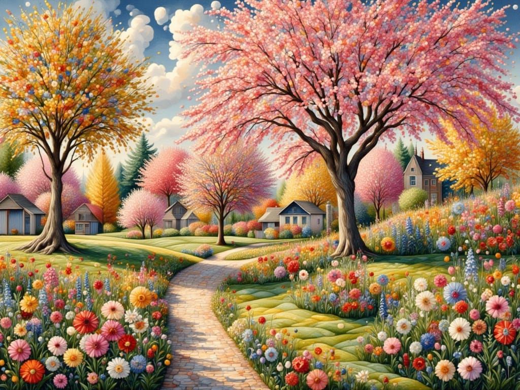 Golden Apple Blossoms in Soft Evening Light