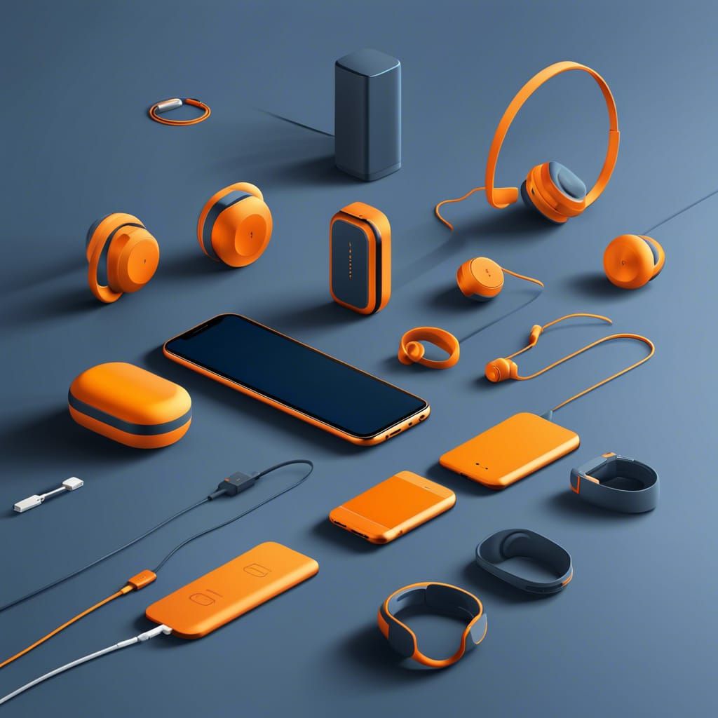 Minimalist Tech Vector Illustration in Matte Painting Style