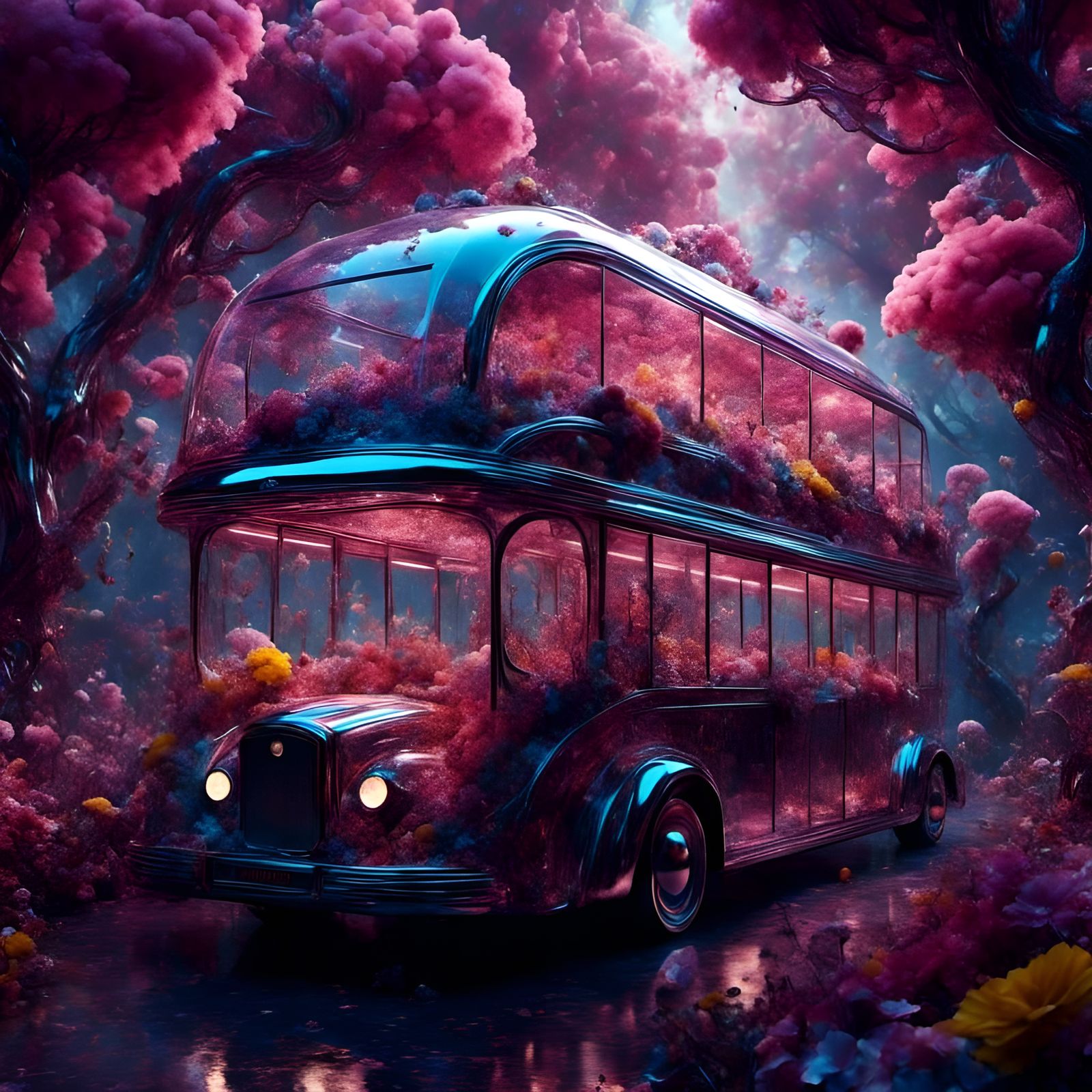 Flowerful bus