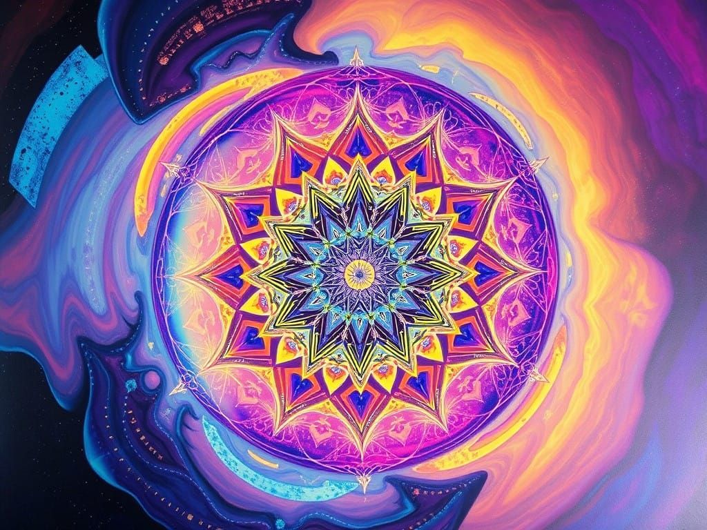 Surreal Quantum Portal Radiates Vibrant, Iridescent Energy