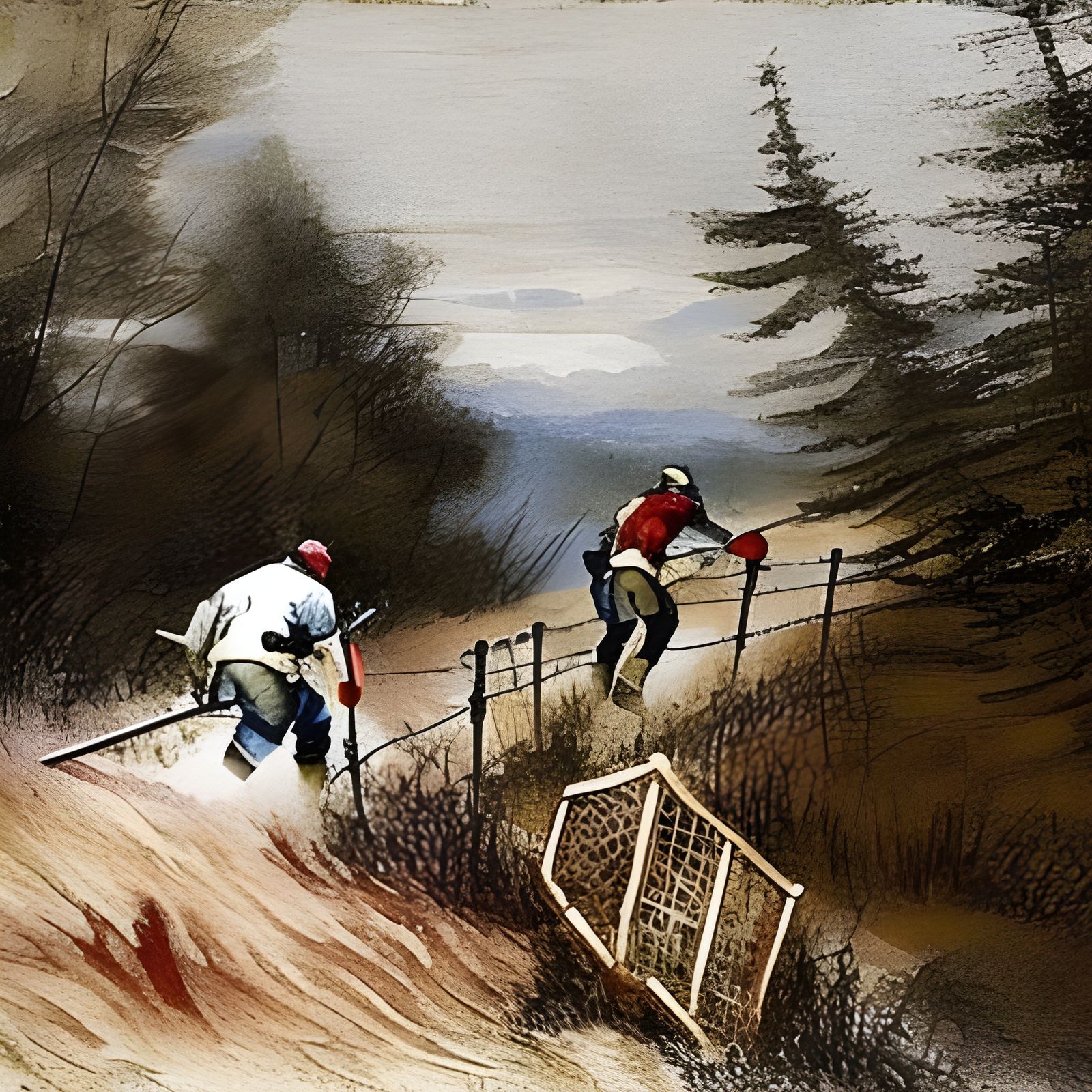 Medieval Battles on Gothic Manuscript Page