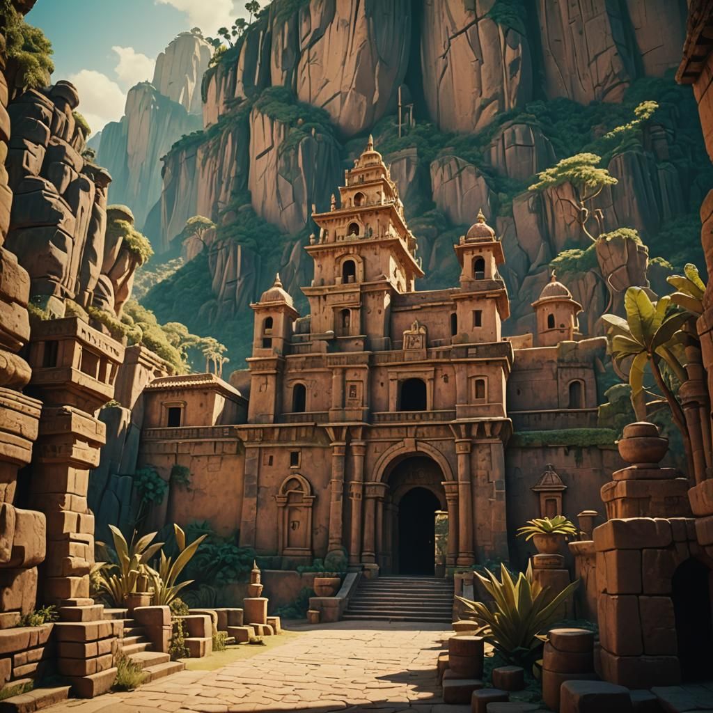 El Dorado Architecture in Cinematic Film Style