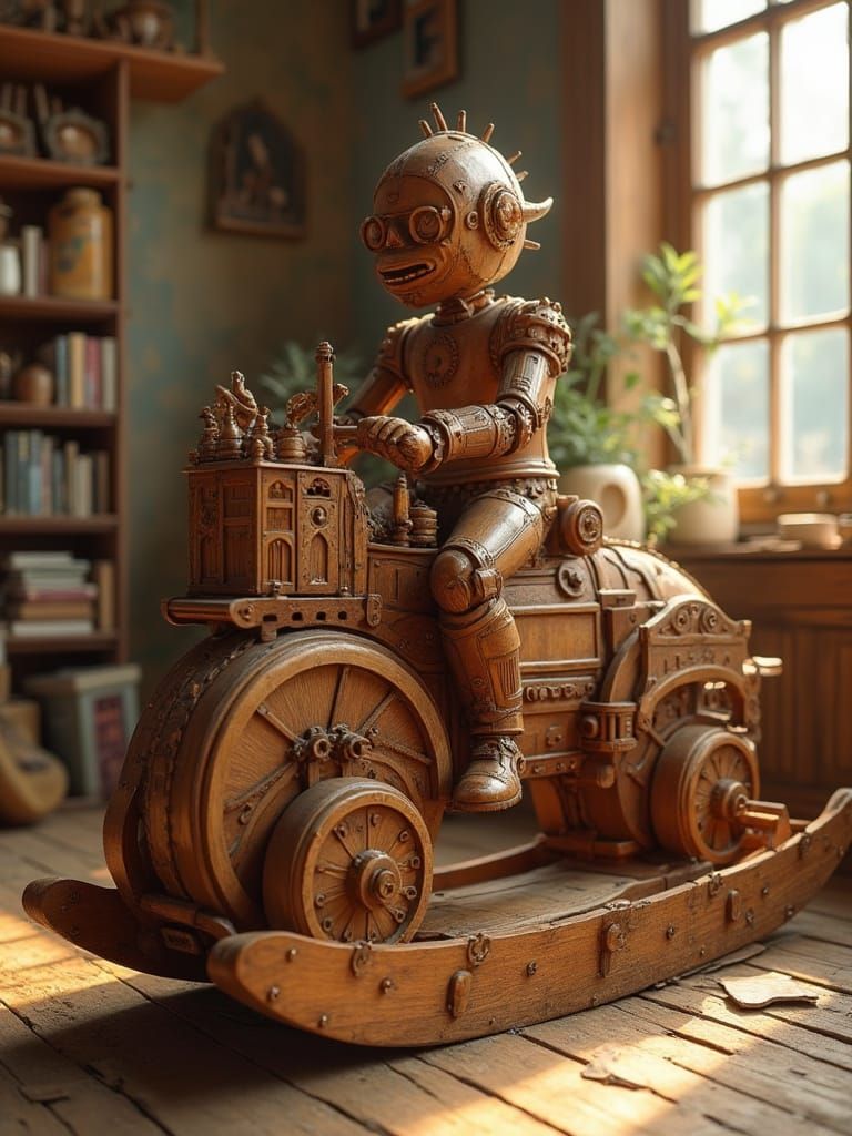 Kerfluffles Meet Life-Size Ride-On Wooden Automata - What Co...