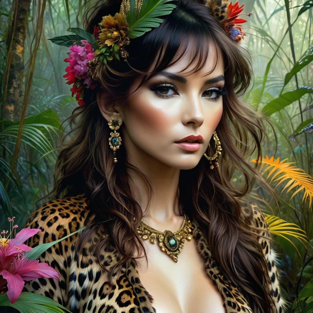 Woman in Jungle, Anime Style