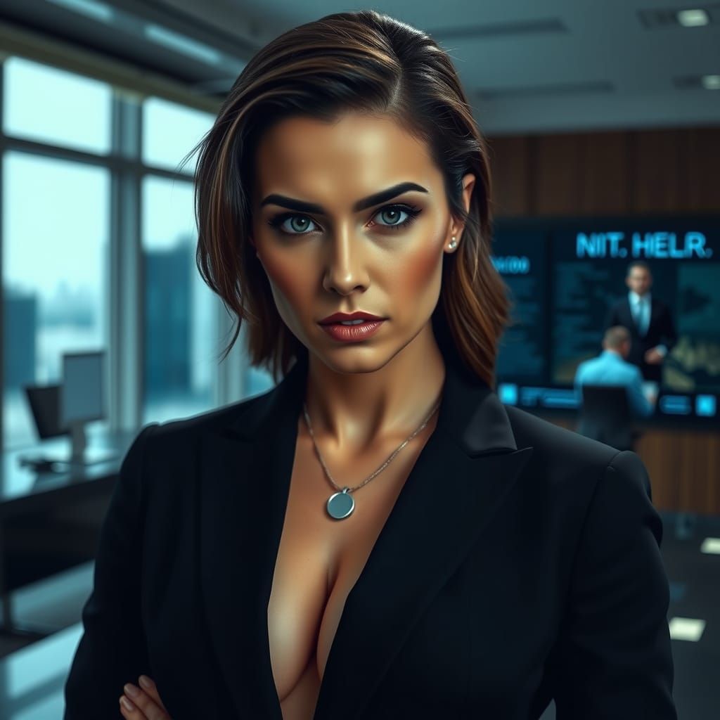 Powerful Businesswoman in Noir Tones