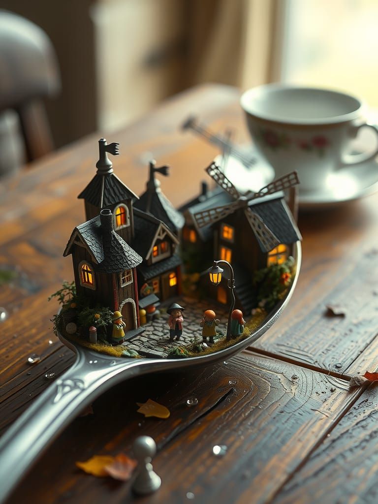 Miniature Village in Spoon, Magical Realism