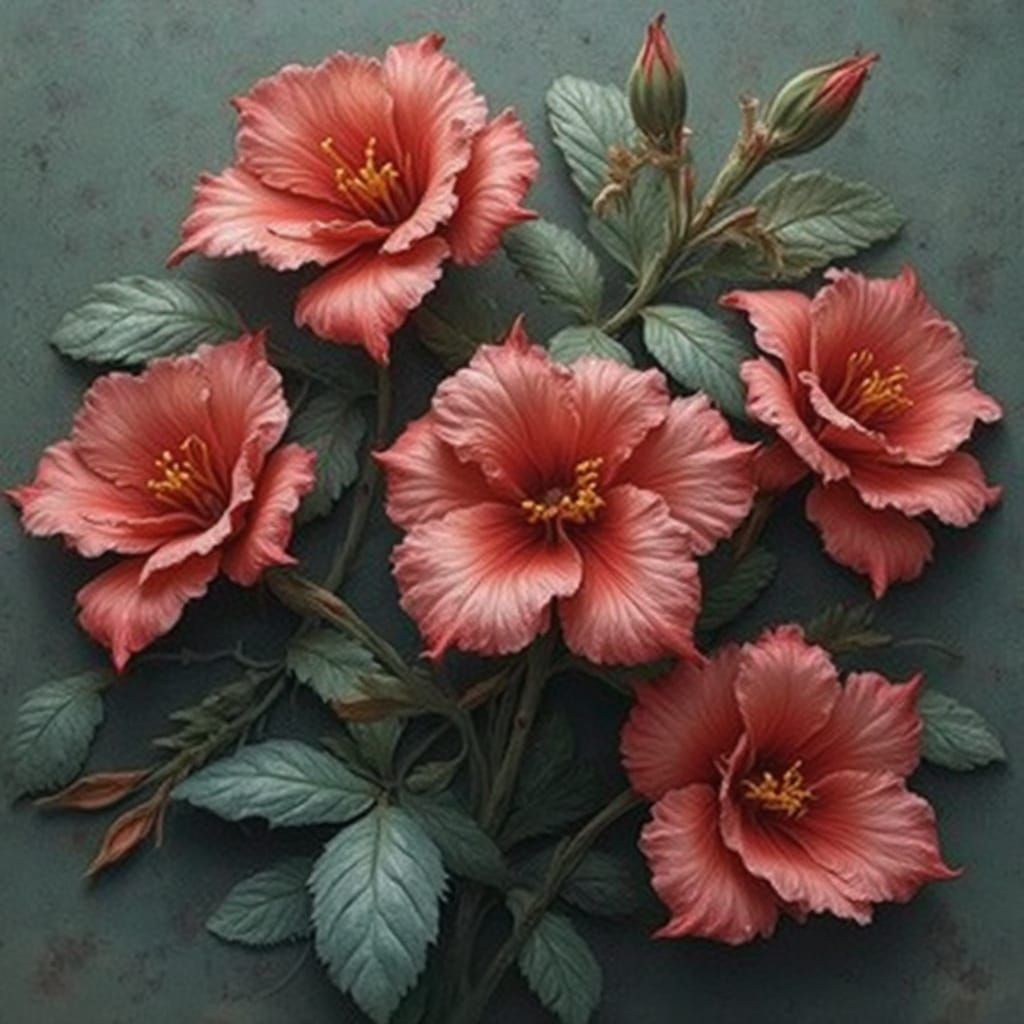 Abstract Etched Sketch Illustration