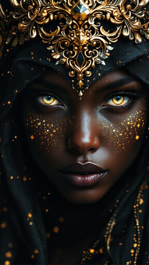 Regal Warrior Queen in Celestial Splendor