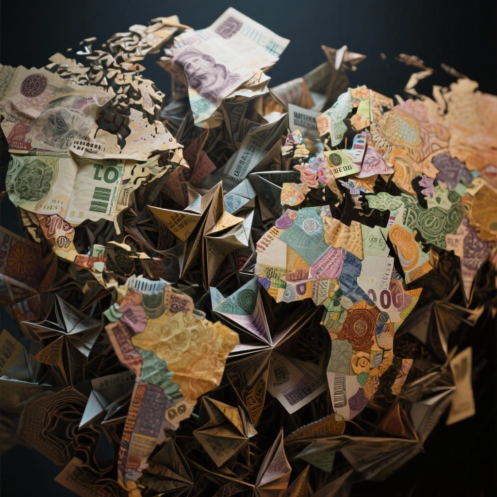 Intricate 3D Origami of World Currencies