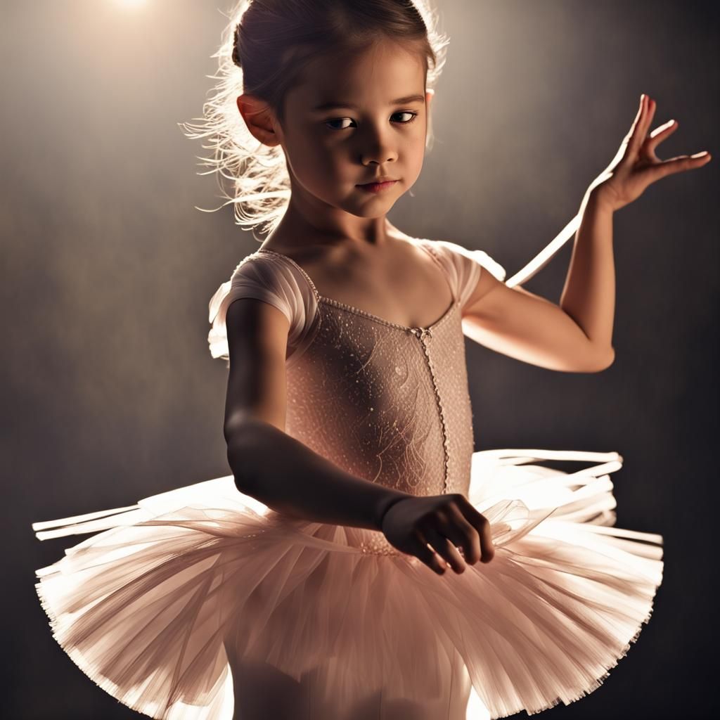 Intricate Close-Up of Ballet Dancer in Raw Style