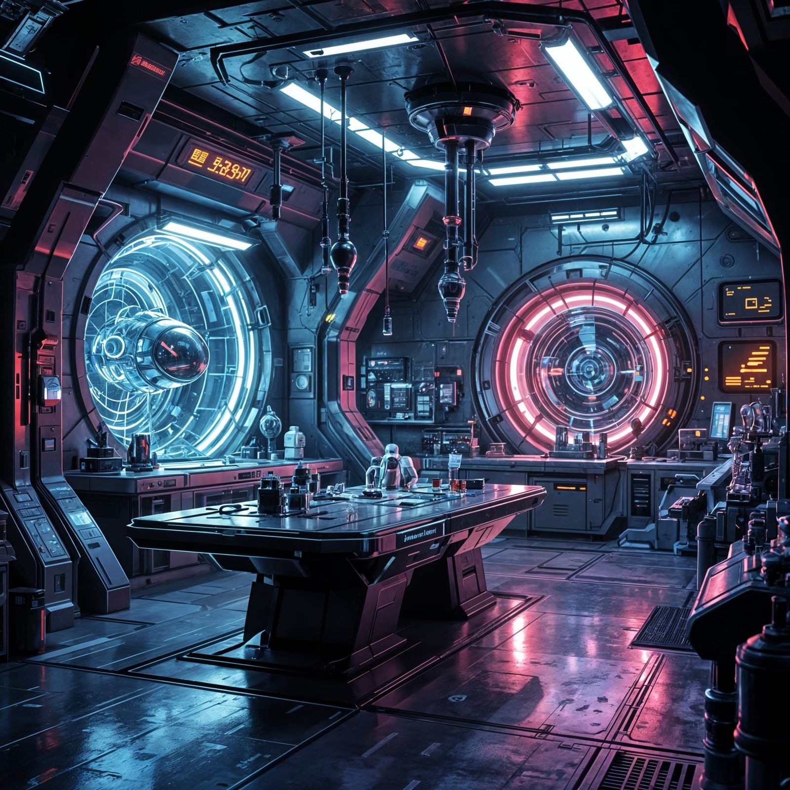 Futuristic Alien Lab Scene