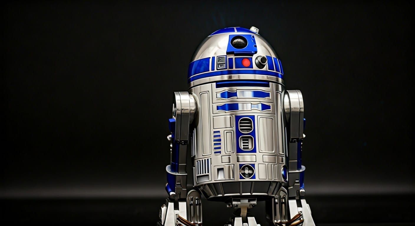 Surreal R2D2 Holographic Display of Princess Leia