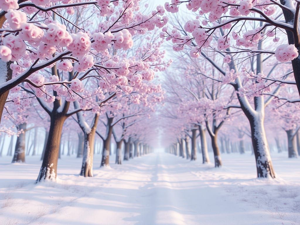 Winter Wonderland in a Digital Dreamscape