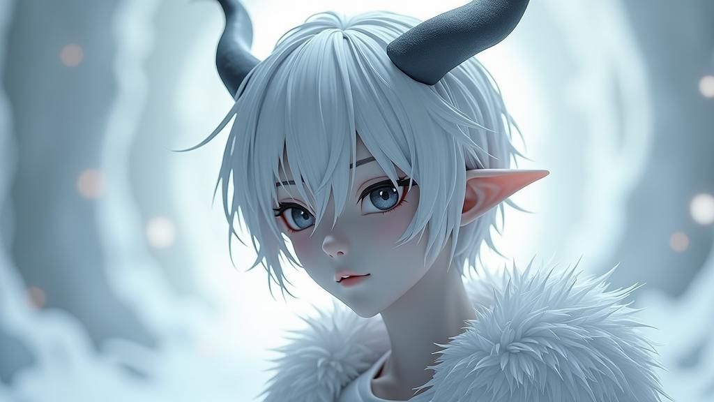 Anime Style Wight Demon Portrait