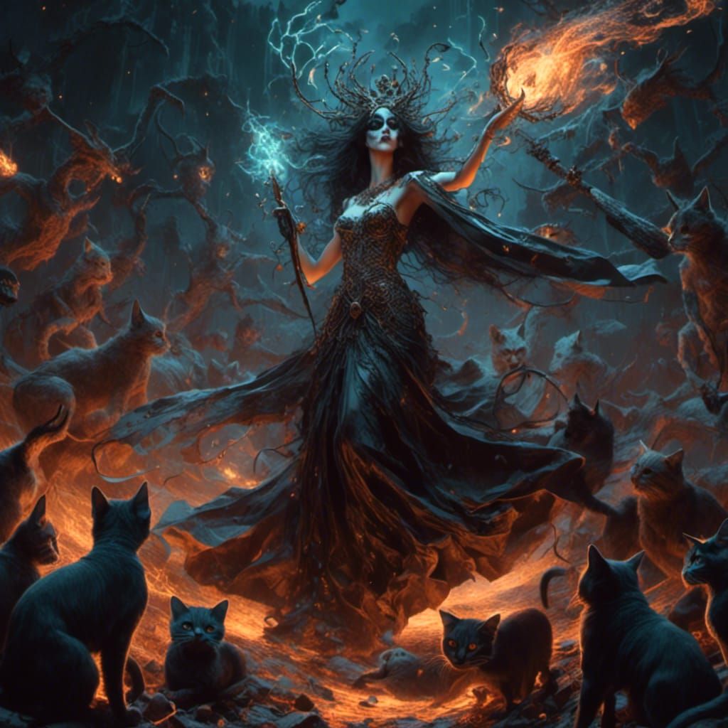 Death Goddess Reaping Soul in Dark Fantasy Art
