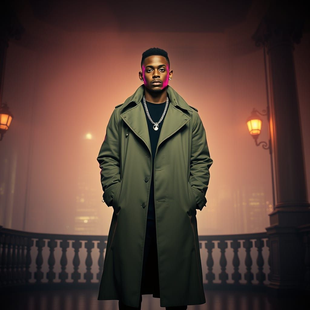 Eerie Urban Rapper in Yeat 2093 Aesthetic