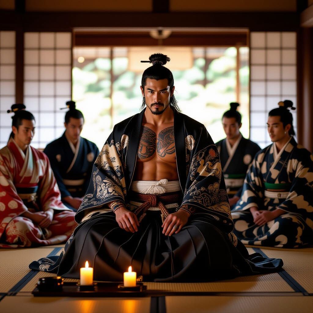 Noble Samurai Lord in Kyoto Palace