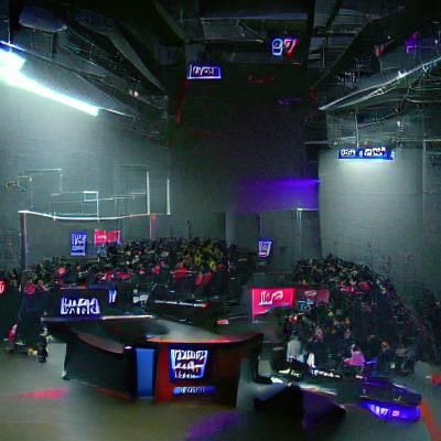 Lively eSports Arena in the Dark