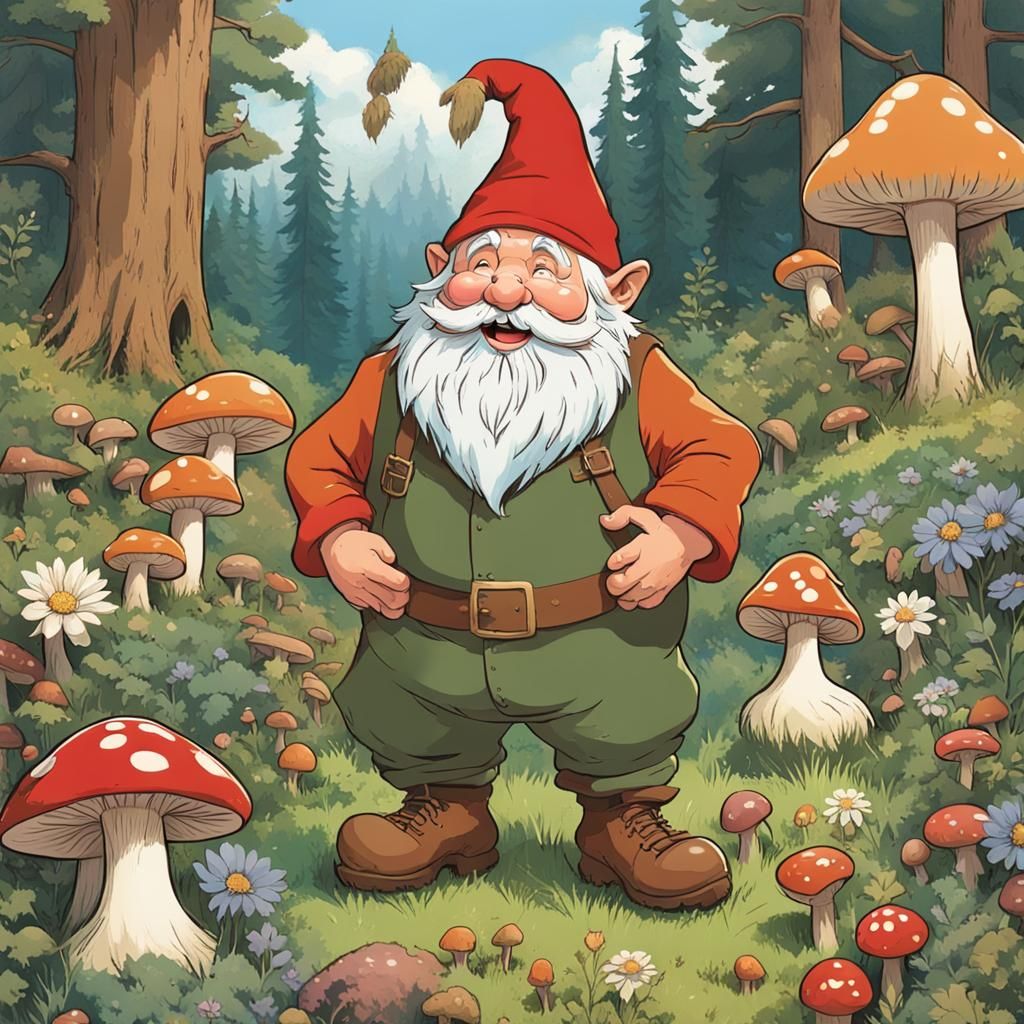 A happy gnome