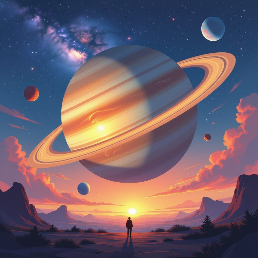 Earth as Saturn Orbiting Milky Way