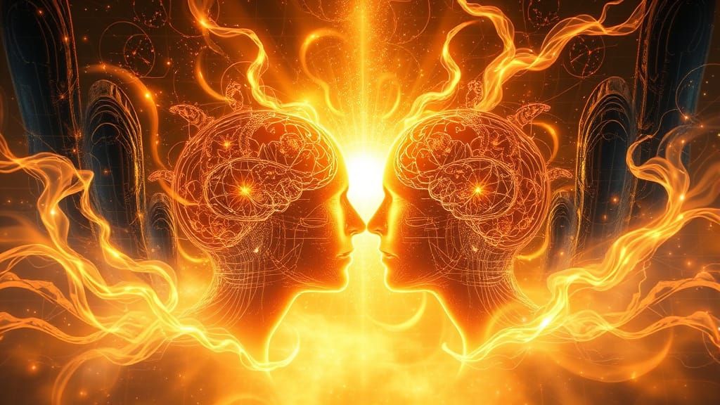 Silicon and Carbon Minds Unite in Luminous Digital Painting