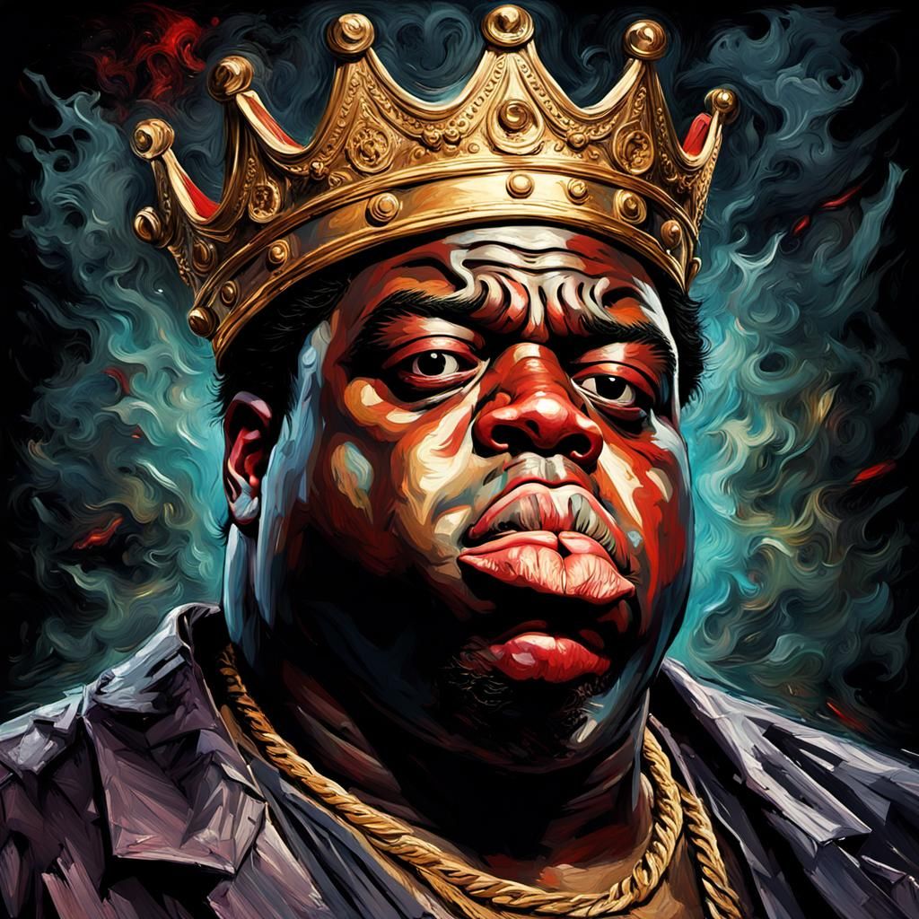 Grotesque Decaying Face in Gothic Impressionist Style