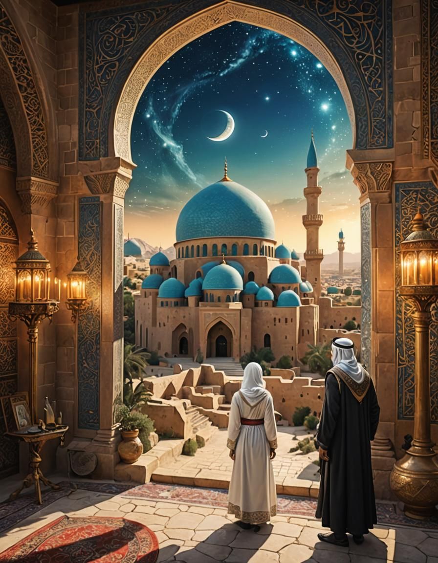 Magical Arabian Fantasy Gate with Mirror