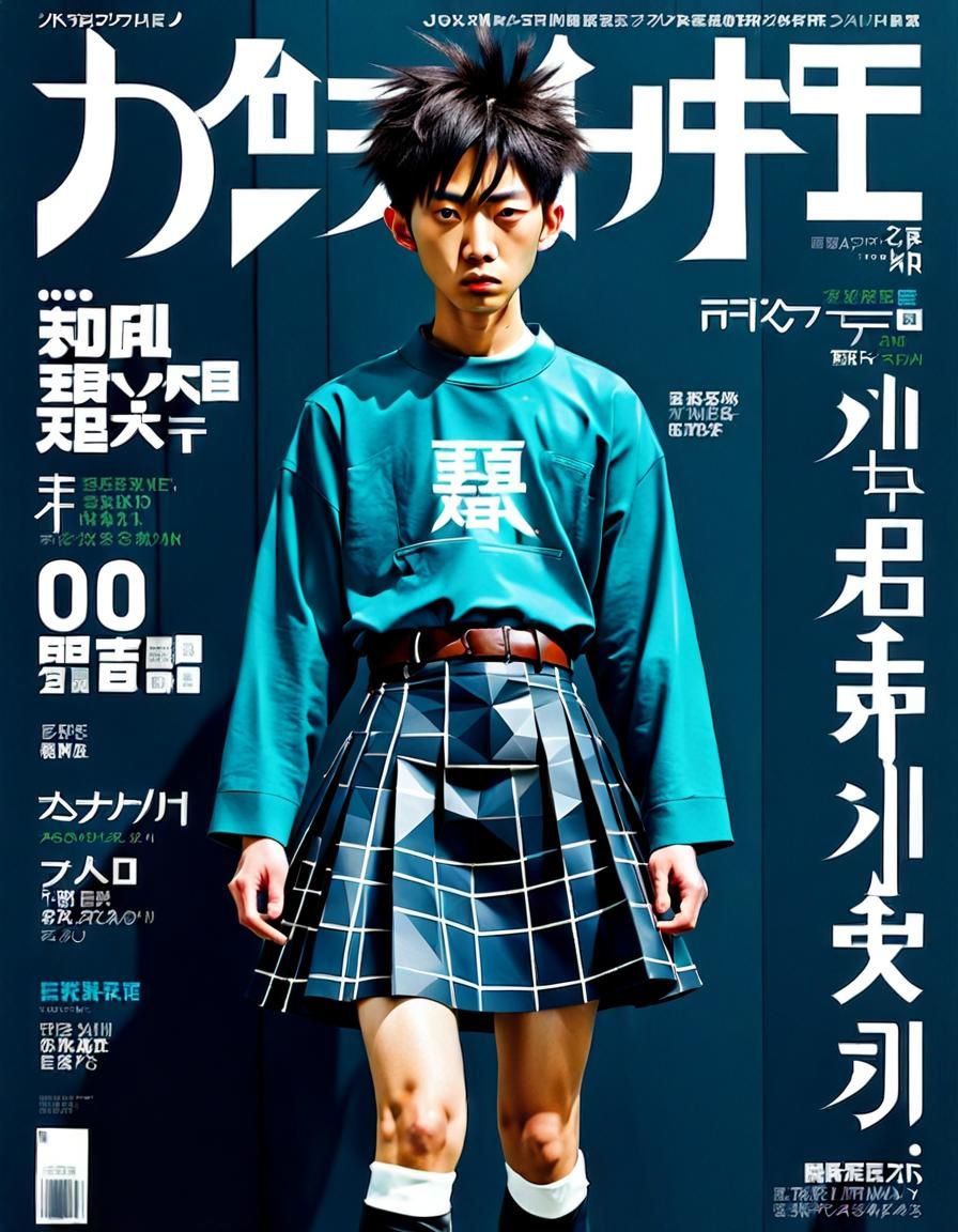 Japanese Fashion Magazine Cover: Tough Boys in Skirts