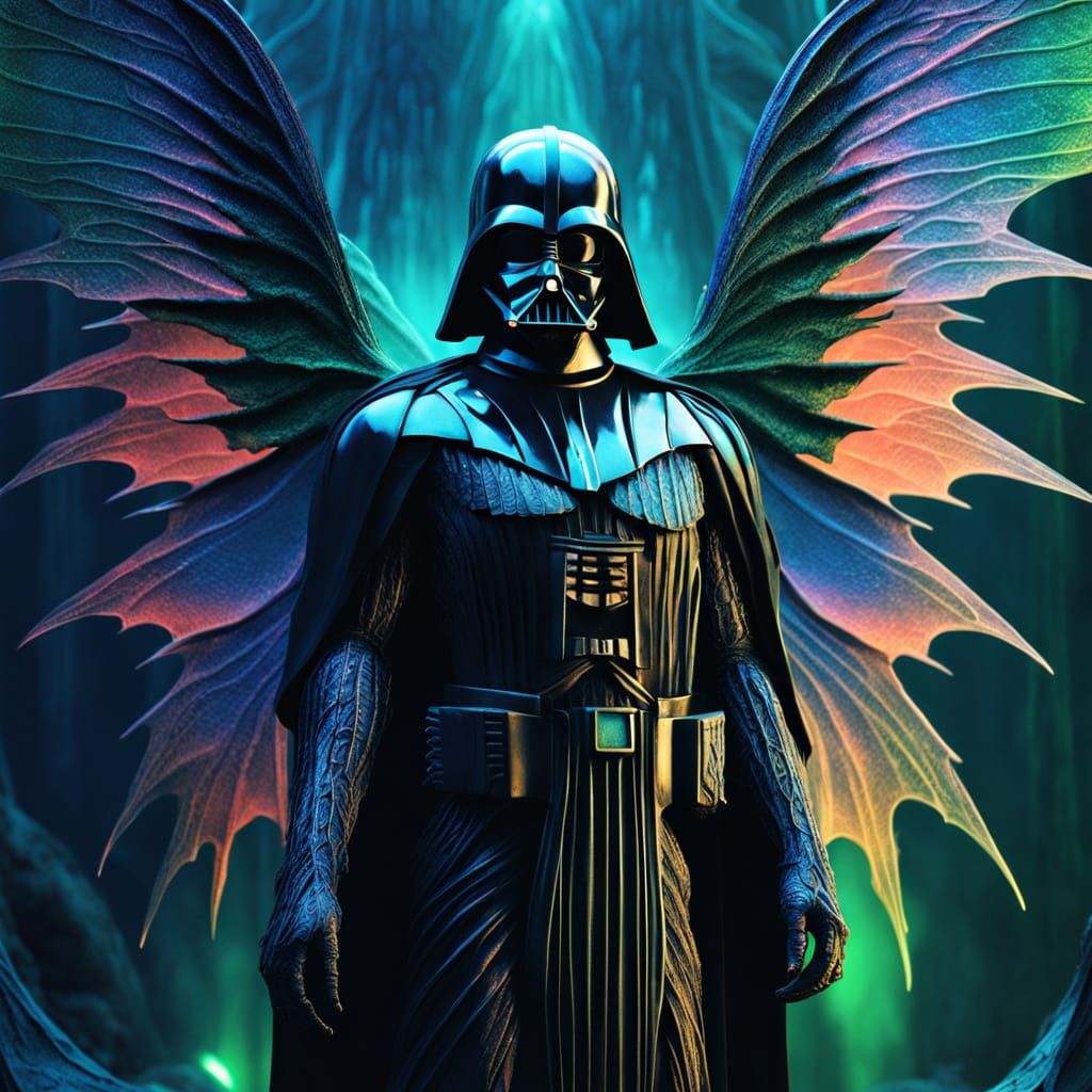 Surreal Darth Vader Fairy in Murky Depths