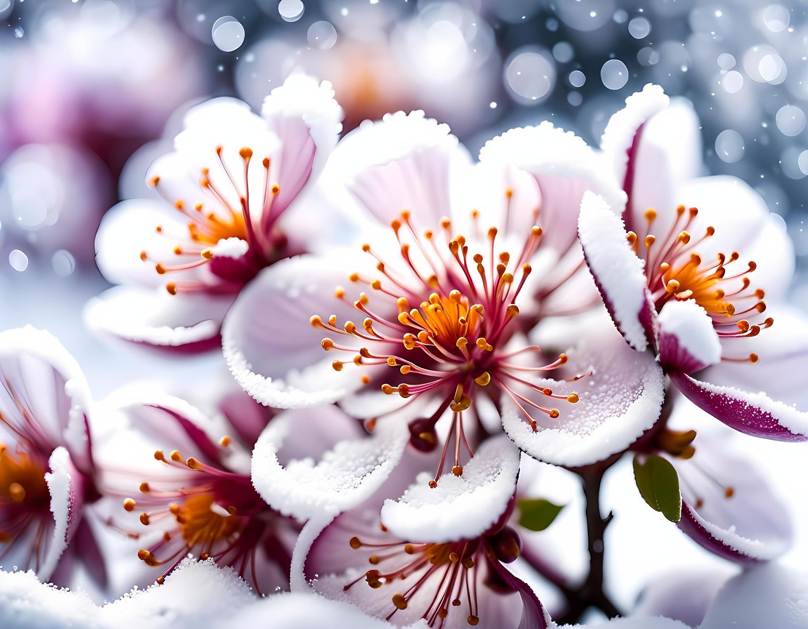 Plum Blossom in snow