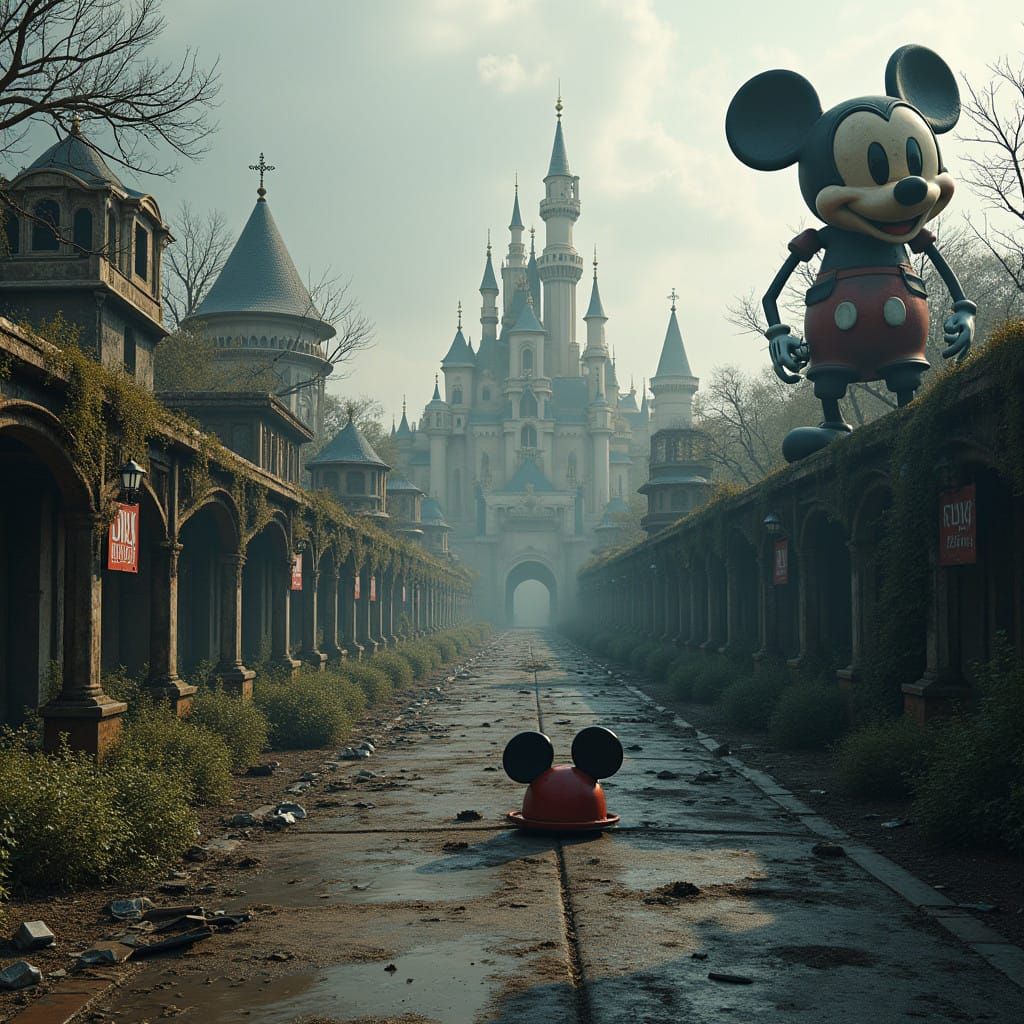 Post-Apocalyptic Disneyland: A Haunting Landscape of Ruin an...