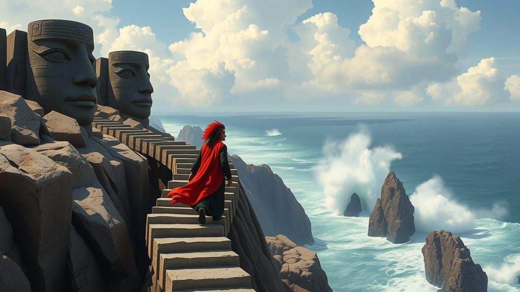 Surreal Mystic Monk Embarks on Perilous Journey