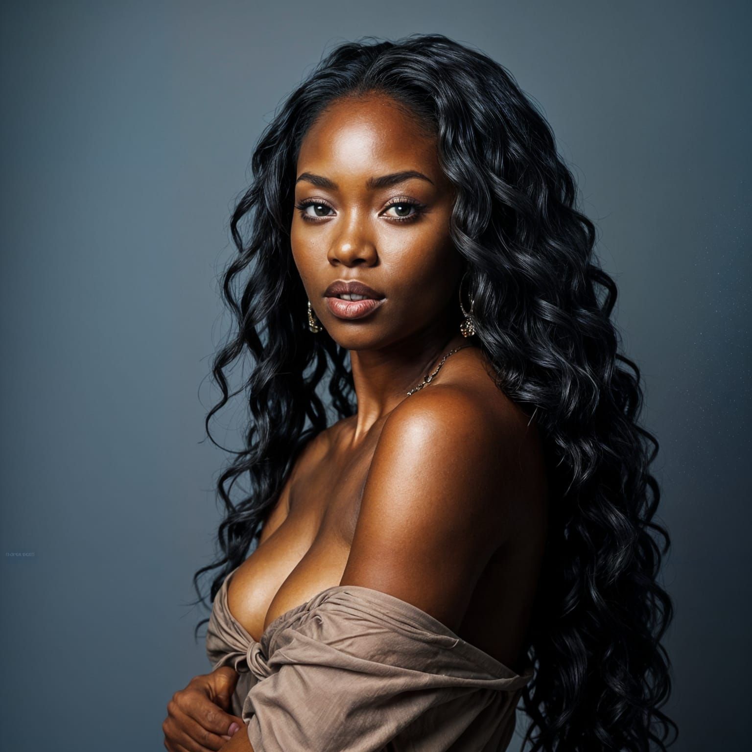 Elegant Portrait of a Beautiful African Woman