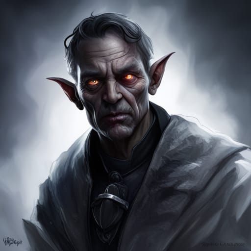 Detailed Portrait of an Evil Goblin