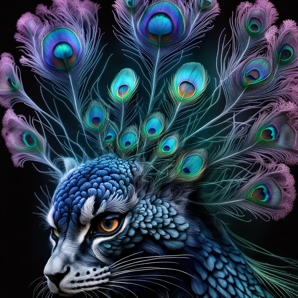 Chemiluminescent X-Ray of Panther-Peacock Hybrid