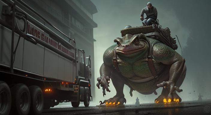 Toad in Sinister Tow Truck Scene